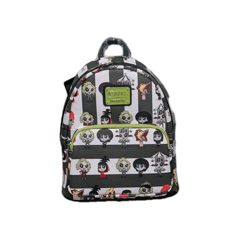 Goth Y2K Beetlejuice Loungefly Mini Backpack Horror Grunge Emo NWT Whimsigoth